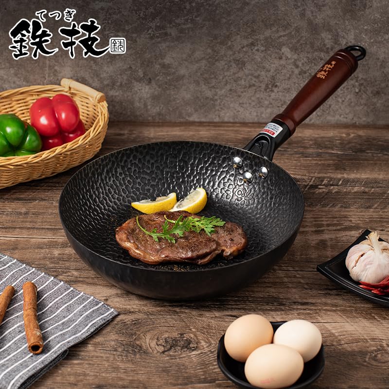Amazon｜高純度鉄 鉄フライパン28㎝ 鉄技 鉄鍋 本格中華 IH対応 ピザ用